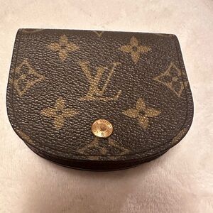 Louis Vuitton Brown and Gold Monogram Pouch